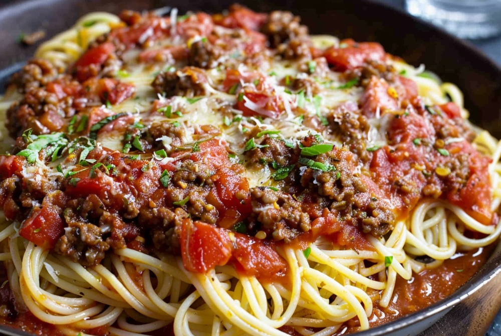 Spaghetti Pizza