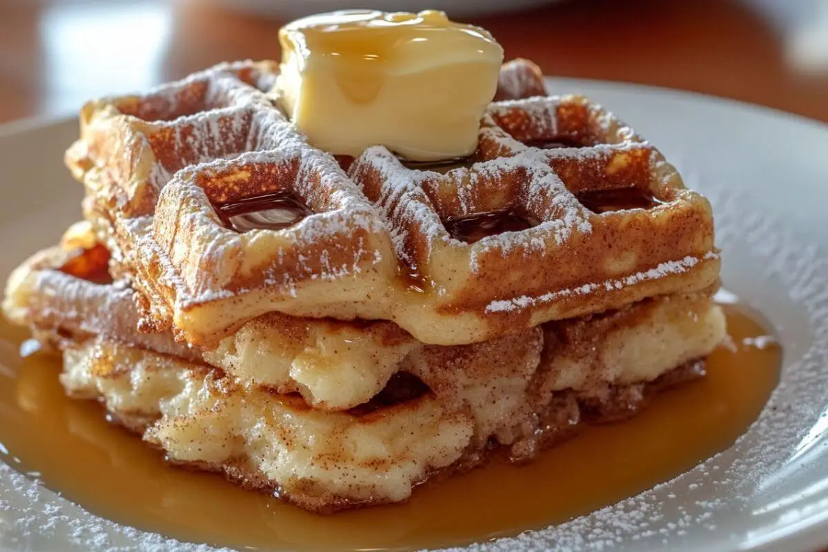 Canned Cinnamon Roll Waffles