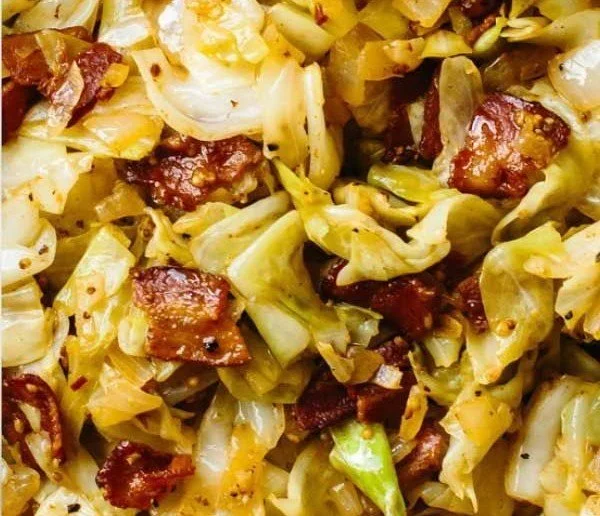 Delicious Southern-style fried cabbage served in a skillet