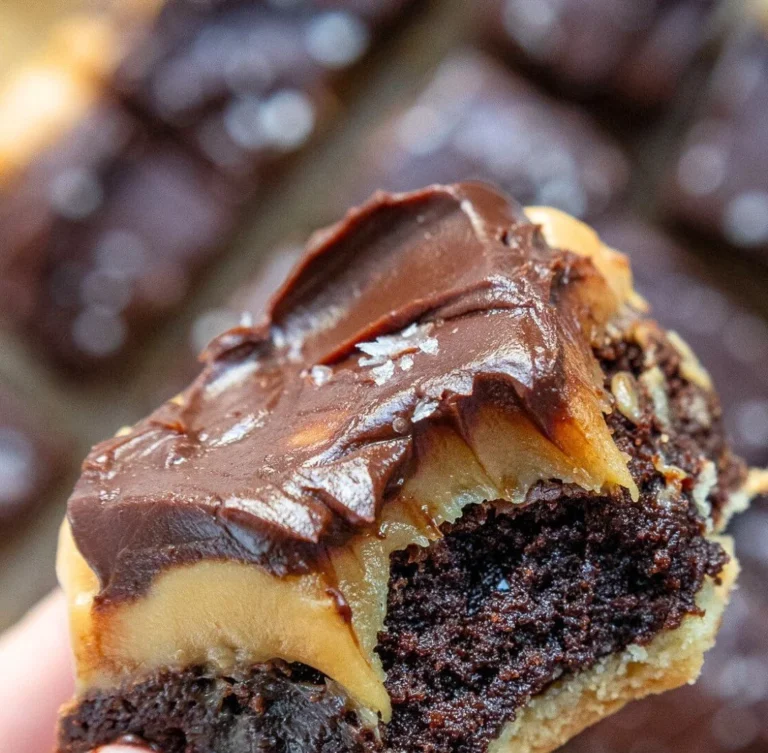 Delicious Millionaire-Style Brownies with chocolate and caramel layers