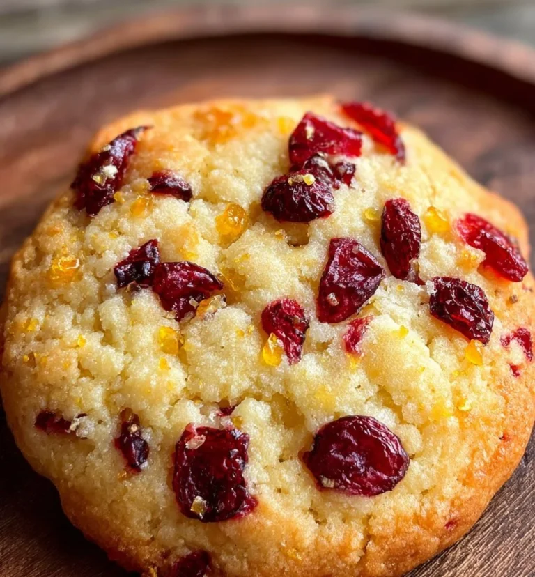 Plate of freshly baked orange cranberry cookies with a zest of orange